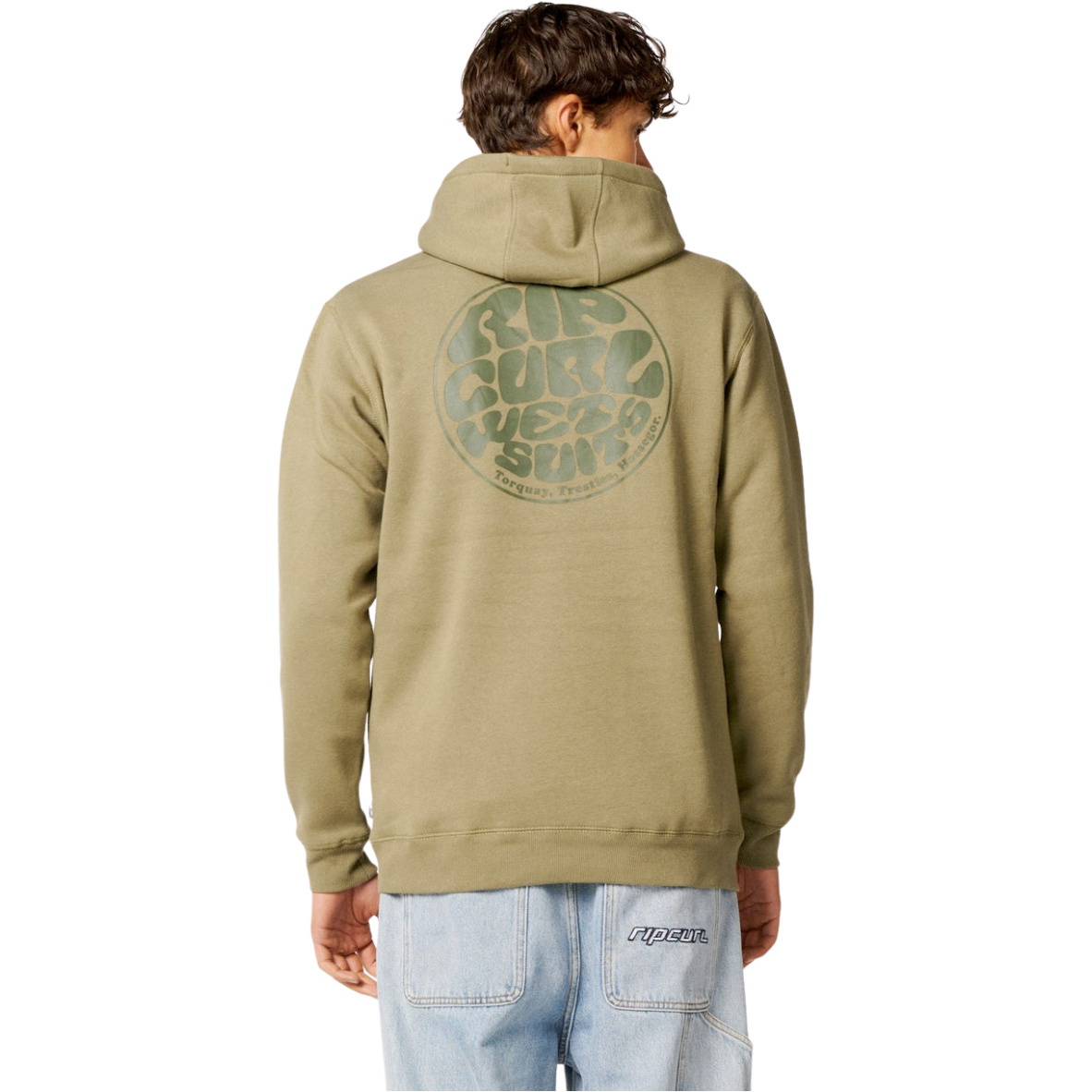 2026 Rip Curl Mens Wettie Icon Hoodie CFEGM9 - Surplus Green